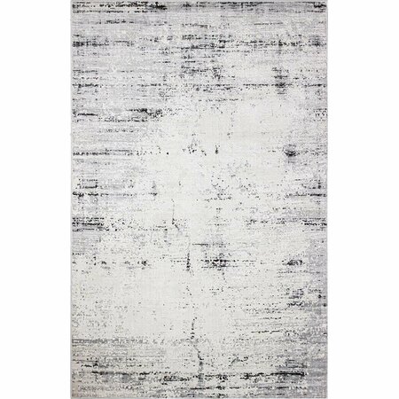 BASHIAN 5 ft. x 7 ft. 6 in. Capri Collection Contemporary Polyester Power Loom Area Rug Beige & Grey C188-BEGY-5X7.6-CP108